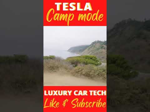 TESLA –  camp mode #shorts #tesla #teslamotors #camping #ev #evolution #electriccar #elonmusk