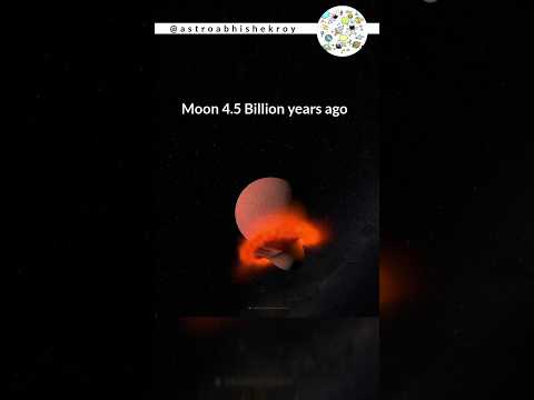 Moon in 2023 vs Moon in 4.5 Billion years ago 😳 #shorts #viral #moon