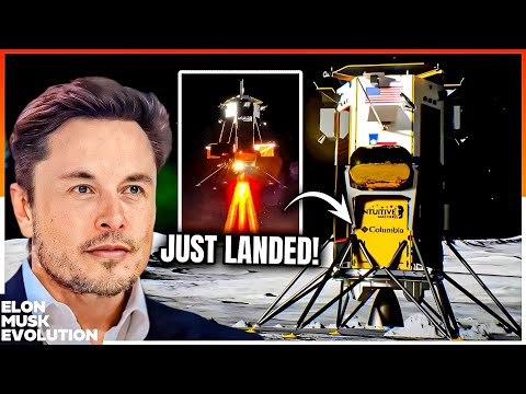 Elon Musk's SpaceX Intuitive Machine Lunar Lander Successful Landing!