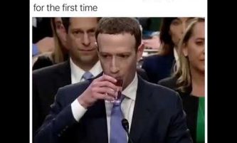 Mark Zuckerberg tries water for the first time