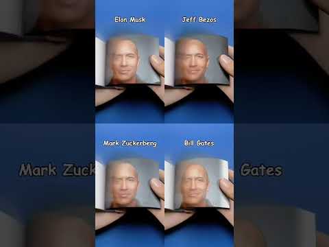 Do You Like This Evolution Of Dwyane Johnson Into Elon Musk #dwanejohnson #evolution #flipbook